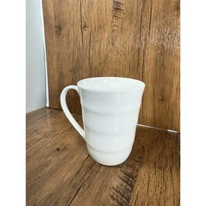 Gorham Modern Groove (All White ) Mug 4 1/8 Bone China Basic
